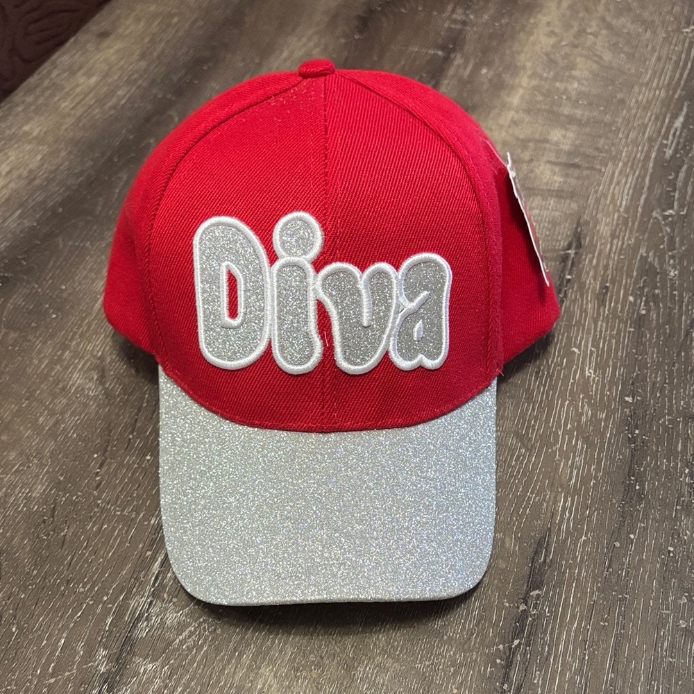 Diva Red and Silver Cap